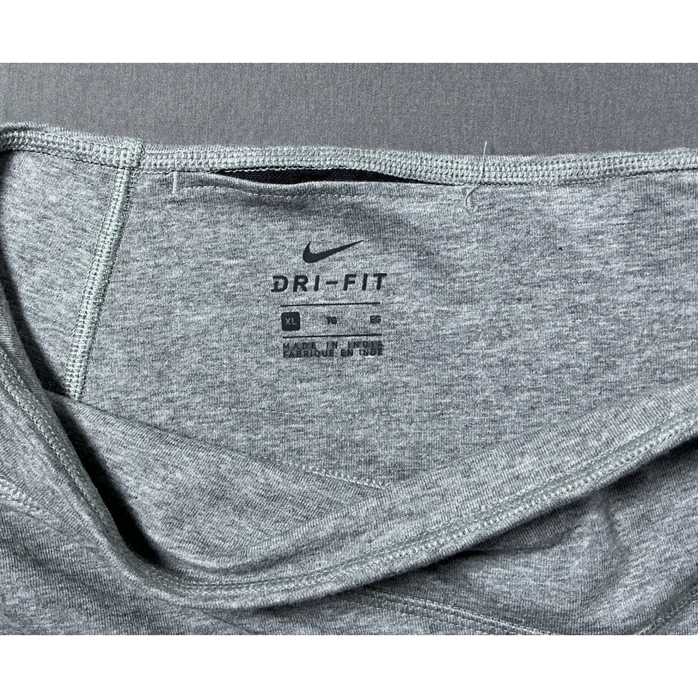 Nike Dri-FIT Gray Orange Swoosh Cropped Leggings Womens XL New With Tags - Picture 7 of 11